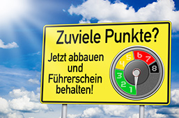 Schild Zuviele Punkte MPU Bergmann